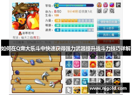 如何在Q宠大乐斗中快速获得强力武器提升战斗力技巧详解