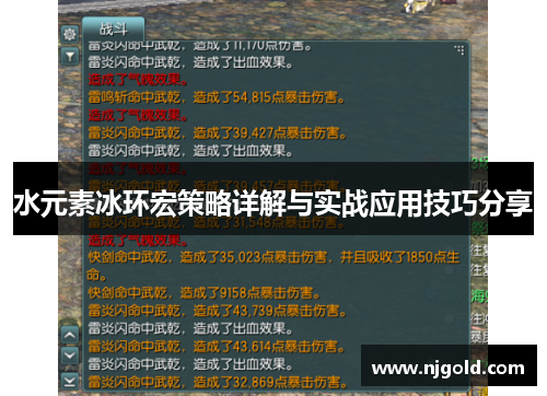 水元素冰环宏策略详解与实战应用技巧分享